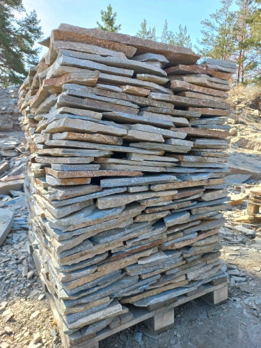 Плитняк златолит серебристый для цоколя, отмостки купить в Салавате