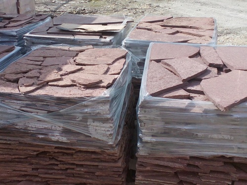 Плитняк лемезит бордовый для облицовки цоколя 20-25 мм  купить в Салавате