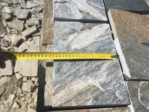 Плитка пилёная златолит Уральский для цоколя, отмостки купить в Салавате