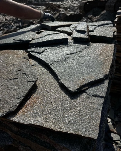 Плитняк златолит серебристый для фасада купить в Салавате